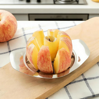 Stainless Steel Apple Slicer & Corer, 8-Slice Apple Cutter Wedger, Heavy Duty Fruit Divider for Apples & Pears, Kitchen Gadget for Home Use