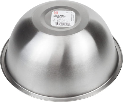 Chef Craft Brushed Mixing Bowl, 8-Quart, Stainless Steel