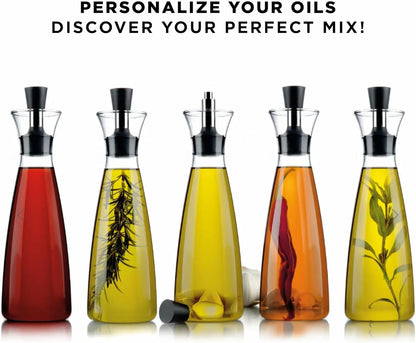 EVA SOLO | Oil and Vinegar Carafe 0.5l / 17 fl. ounces | Drip-free – no oil or dressing on the table | Oilflask & Dressing Shaker | Danish Design, Functionality & Quality