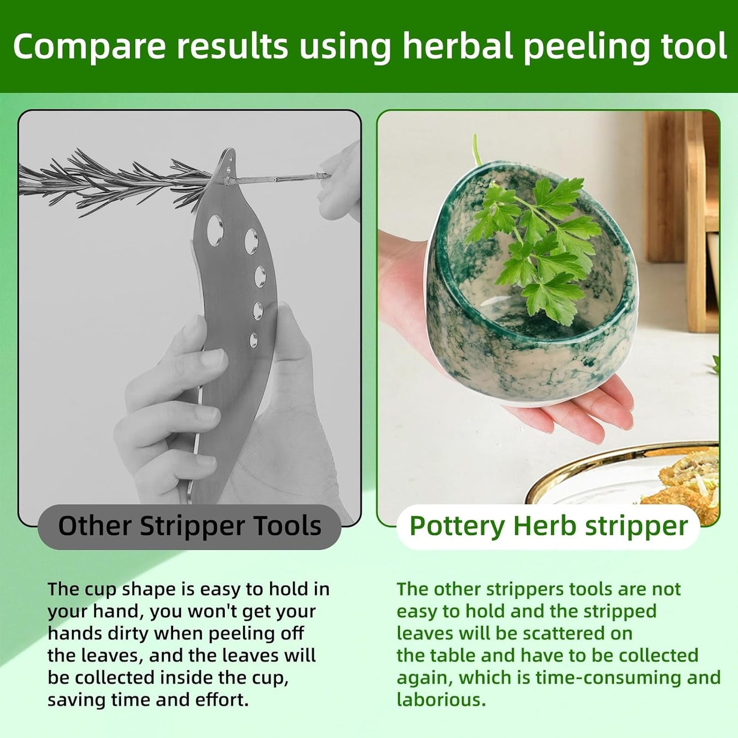 herb stripper，herb stripper bowl，pottery herb stripper，handmade with different circular hole sizes for separating leaves and stems.