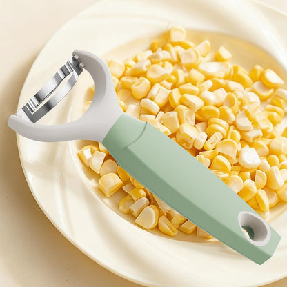 Corn Peeler & Stripper Tool, Stainless Steel Kernel Remover, Easy-Grip Handle, Dishwasher Safe - Efficient Corn Stripper for Corn on the Cob, Ideal for Home Kitchens, Meal Prep, and BBQs