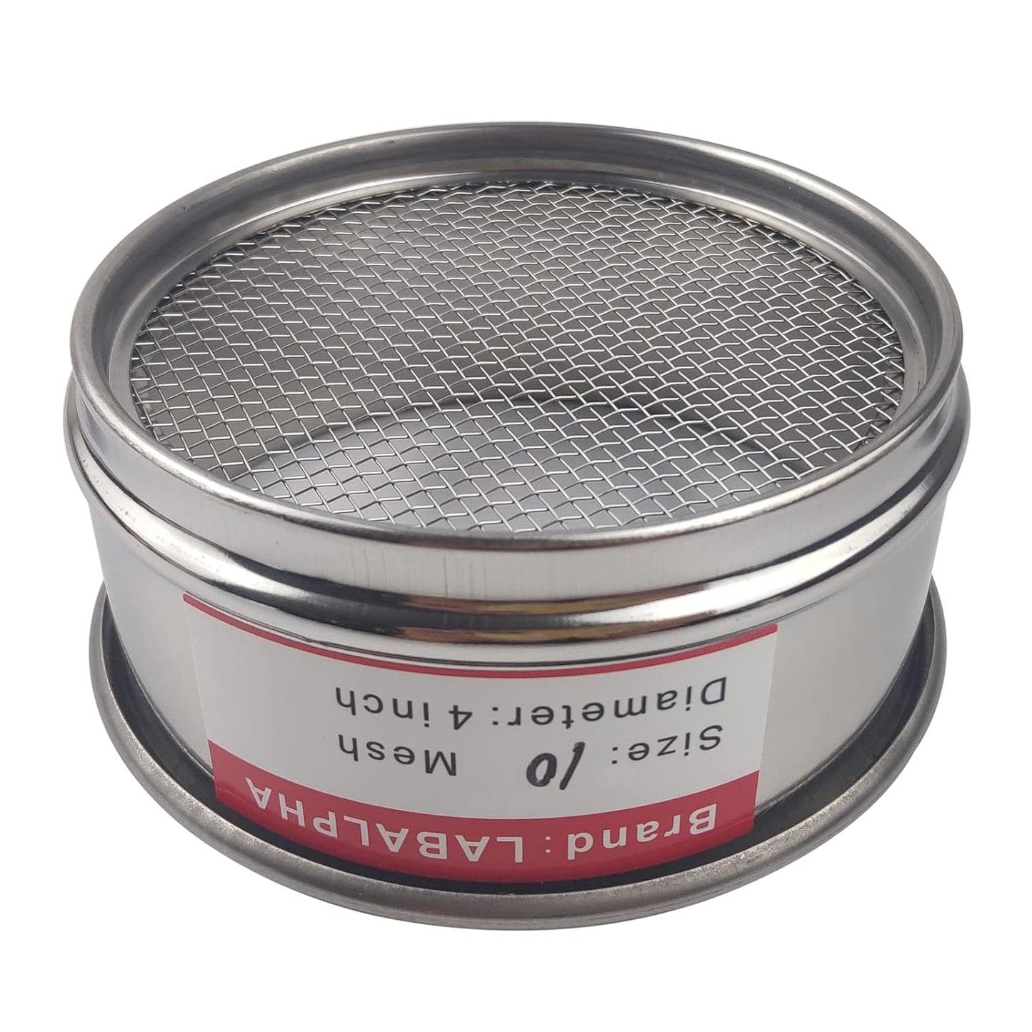 LABALPHA 70 Mesh Lab Sieves, Test Sieve #70 Mesh, 4'' Diameter, 304 Stainless Steel Wire Cloth (0.22mm)