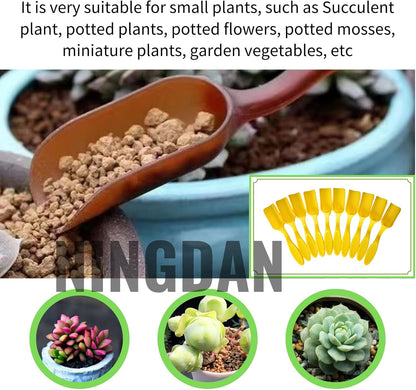 10Pcs NINGDAN Mini Shovel,Plastic Mini Gardening Shovel Spoons Soil Scoops,Cultivation Digging Transplanting Tools for Succulents Potted Flowers,Milk Powder/Coffee Beans Scoops (5 Colors)