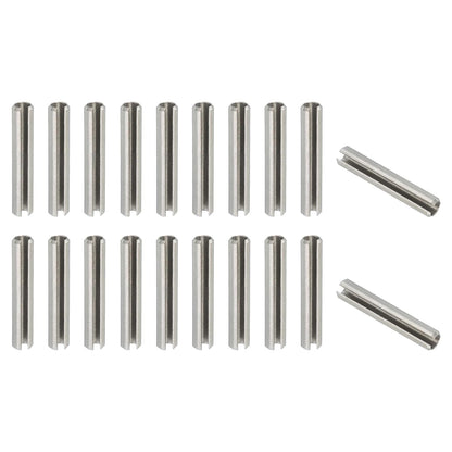 PATIKIL Slotted Spring Pin, 50 Pcs 1/8" x 3/4" (3.2mm x 20mm) 304 Stainless Steel Split Roll Pins Spring Dowel for Home Improvement Automotive Machine Repair, Silver - Colors B