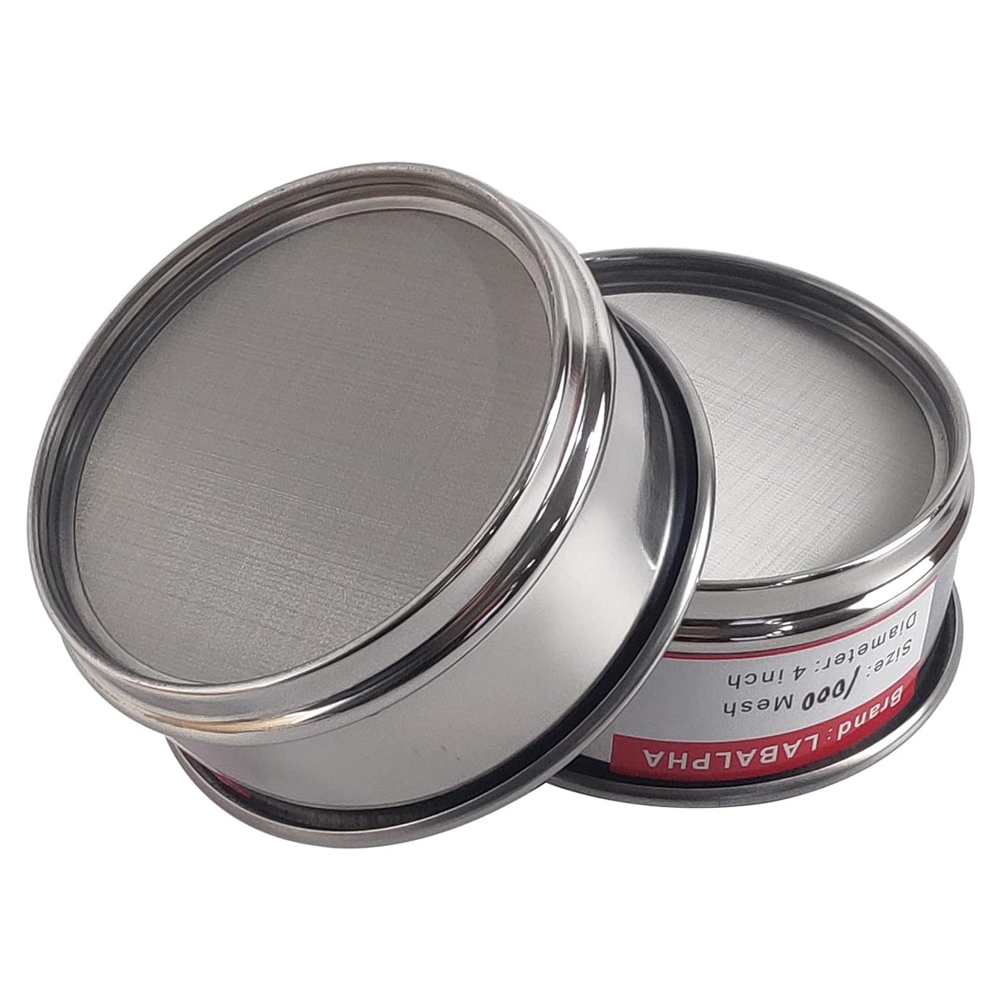 LABALPHA 70 Mesh Lab Sieves, Test Sieve #70 Mesh, 4'' Diameter, 304 Stainless Steel Wire Cloth (0.22mm)
