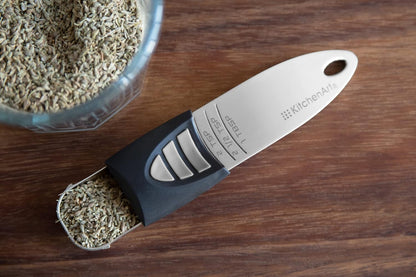 KitchenArt Pro Adjustable Measuring Set, Includes Adjustable Tablespoon, Teaspoon, and 2 Cup Measuring Cup