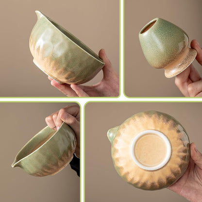 Clay&Fire Matcha Whisk Set, 9 pcs Ceramic Matcha Set, Gifts for Women,Matcha Bowl with Spout and Whisk, Matcha Kit for Matcha Lovers, Gift Mother's Day, Birthday, Anniversary