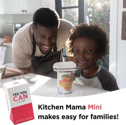 Kitchen Mama Mini Electric Can Opener Smooth Edge: Opens Can with One Press - Ultra-Compact, Hands-Free, Safe, Cordless, Seniors with Arthritis, Automatic, Battery Operated Appliances (Orange)