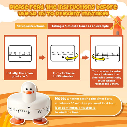 Amylove 4 Pieces Cute Kitchen Timer Animal Mechanical Manual Fox Raccoon Bear Wolf 60 Minutes Loud Alarm Egg Windup Timer for Adults Christmas Home Cooking Baking Fitness Beauty
