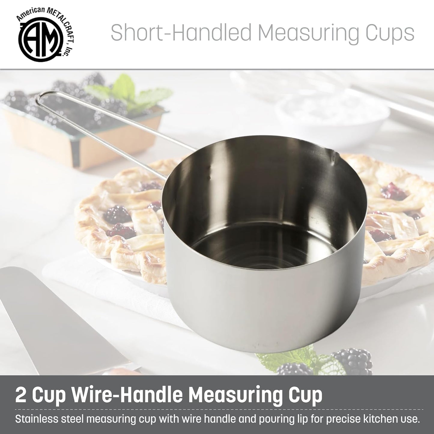 American METALCRAFT, Inc. 1/3 Stainless Steel Measuring Cup, Silver
