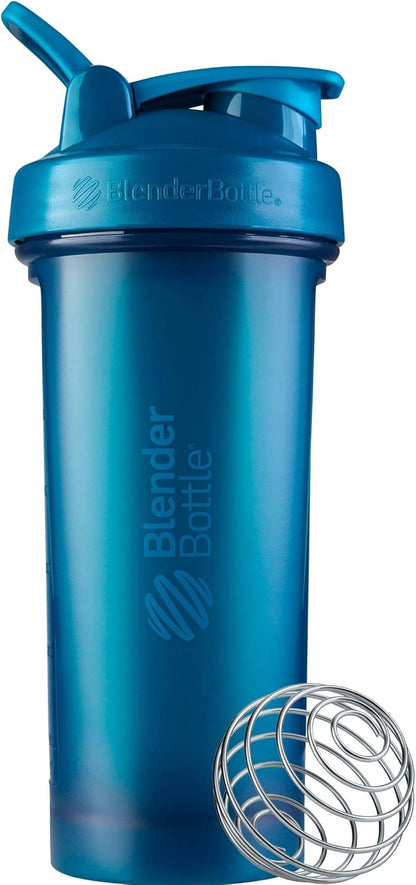 BlenderBottle Classic V2 Shaker Bottle Perfect for Protein Shakes and Pre Workout, 28-Ounce, Clear/Black