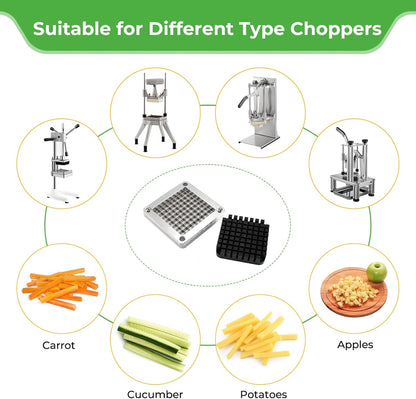 Replacement Chopper Blade Commercial Vegetable Chopper Dicer Stainless Steel Blade for Fruit Cutting Machine Tomato French Fries Cutter (3/8″ Blade)