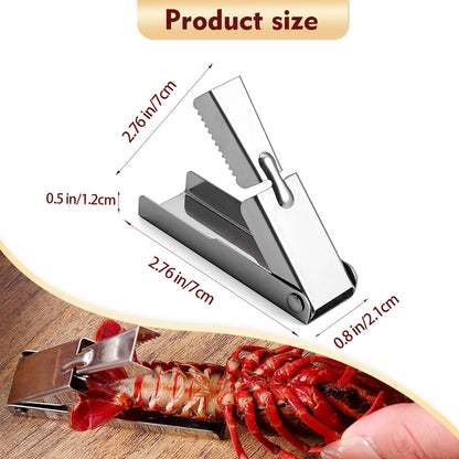 2025 New Stainless Steel Crawfish Peeler Tool，Crawfish Quick Peeler，Efficient Easily Peeling Shrimp Tails，Clean Convenient and Smart Seafood Sheller Tool for Families and Restaurants