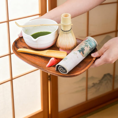 8 Pack Matcha Whisk Set, Japanese Matcha Tea Set, Ceramic Mixing Bowl with Spout, Bamboo Measuring Spoon and Scoop Stand, Towel, Whisk Holder, Stainless Sifter, Gift for Beginner, Tea Ceremony