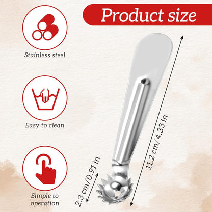 SHENLIU 4Pcs Strawberry Hullers, Stainless Steel Tomato Corer Tool, Tomato Stem Corer Pineapple Pitter Tool, Strawberries Huller Stem Remover for Strawberry,Tomatos,Vegetable and Fruit Corers