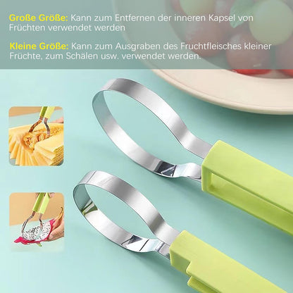 CoguZed Melon Baller Scoop Set, Melon Scooper and Fruit Carving Tools, Melon Baller with Cookie Scoop Set for Ice Cream, Melons & Cookie Dough