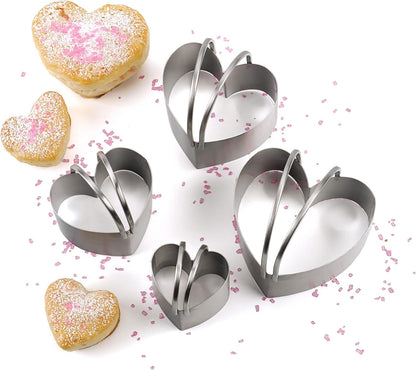 RSVP International Endurance Round Biscuit Cutters - Stainless Steel, Set of 4 | Nest for Easy Storage | For Cutting Thick or Thin Dough | Professional | High Handle Arch