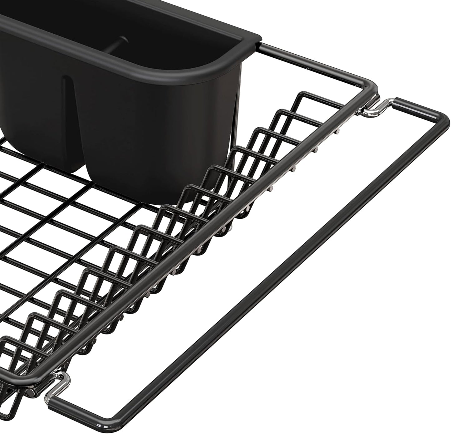 Simple Houseware Over Sink Counter Top Stainless Steel Dish Drainer Drying Rack, Chrome