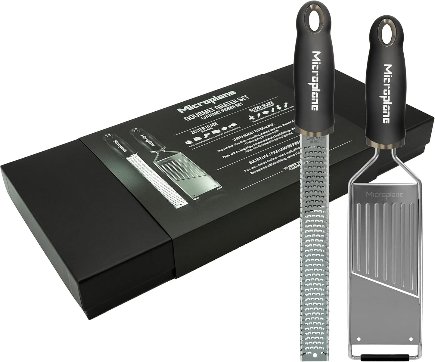 Microplane Gourmet Kitchen Grater, 335x160x39mm, Black