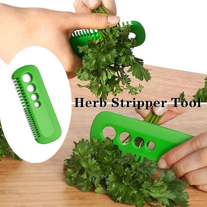 3 Pcs Herb Stripper Tool Professional Green Leaf Herb Cutter Comb for Kale, Chard, Collard Greens, Thyme, Kitchen Tools