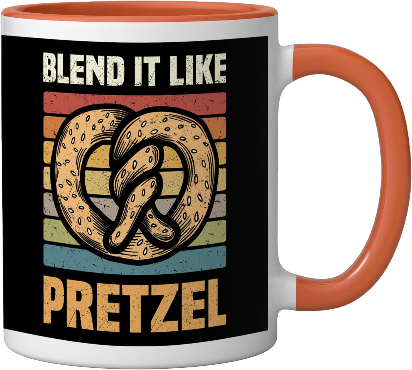Pretzels Lover Design Pastry Blend It Like Pretzel Ceramic Mug, White