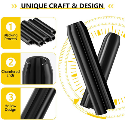 274 Pcs Roll Pin Set, Slotted Metric Roll Pins 65Mn Steel - M1.5 M2 M2.5 M3 M3.5 M4 M5 M6 M8 for Home Automotive Repair