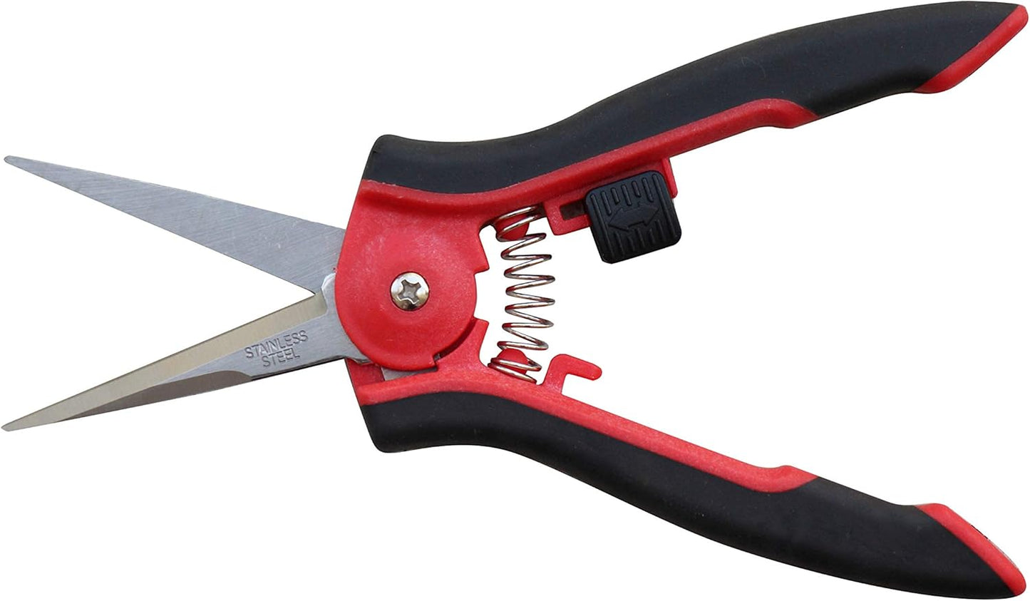 TABOR TOOLS K7A Straight Pruning Shears with Carbon Steel Blades, Florist Scissors, Multi-Tasking Garden Snips for Arranging Flowers, Trimming Plants and Harvesting Herbs, Fruits or Vegetables.