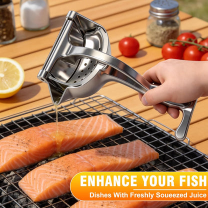Heavy Duty Manual Fruit Juicer Press, 2026 Upgrade Lemon Juicer Hand Press with Large Capacity, Ergonomic Grip, Detachable Aluminum Alloy Juice Extractor, Orange Citrus Pomegranate Grapefruit