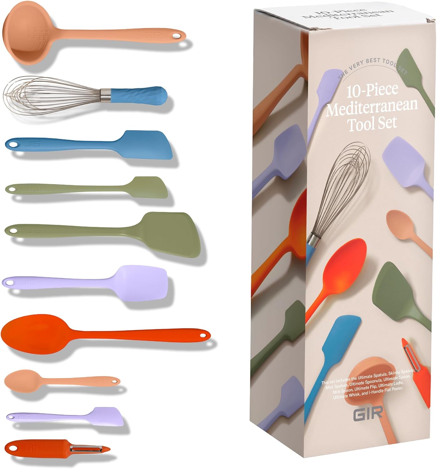 GIR: Get It Right 5-Piece Silicone Ultimate Kitchen Utensils Set - Ladle, Spatula, Flip, Spoon & Spoonula - Non-Toxic Cooking Utensils for Nonstick Cookware, Cooking and Baking - Black