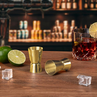 Briout Jigger for Bartending, Double Cocktail Jigger Japanese Premium 304 Stainless Steel Jigger 2 OZ 1 OZ with Measurements Inside