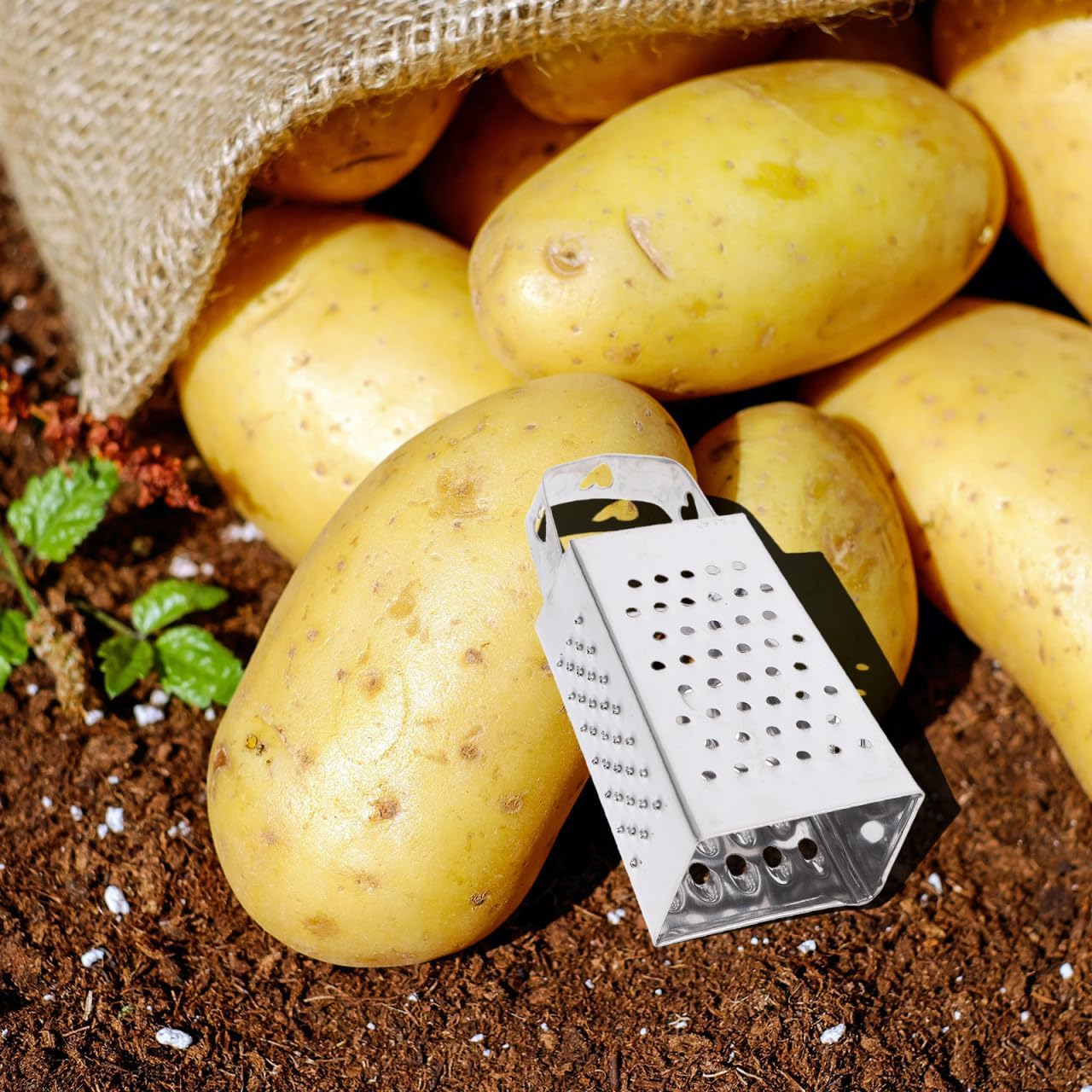 Toyvian Mini Stainless Steel Box Graters, 6pcs 4-Sided Multi-Function Vegetable Slicer and Shredder for Cheese Garlic Ginger and Carrots Compact Kitchen Tools