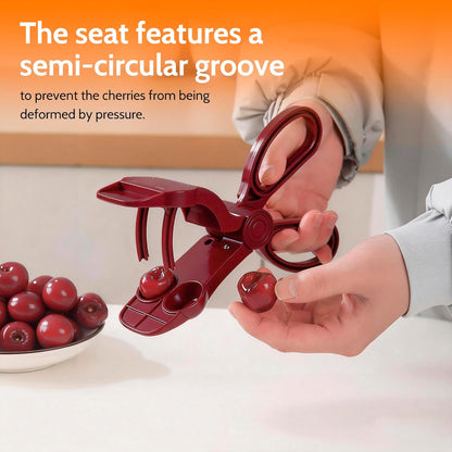 Cherry Pitter, Cherries Corer with Hand-held Push Design Olive and Cherry Pitters Corer Tool Quick Portable Pitting Tool for Making Jam (Red)