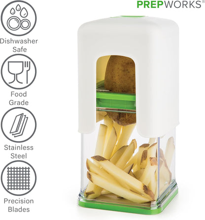 PrepWorks Tower Fry Cutter – Heavy-Duty Potato Cutter for Perfect Fries, Easy-to-Use, Stainless Steel Blades, BPA-Free