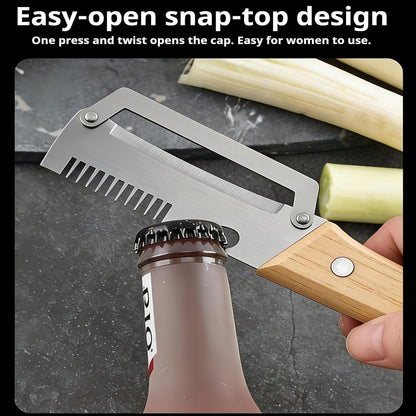 vegetable peeler，3 in 1ultra-sharp stainless steel blade, suitable for peeling fruits and vegetables, with bottle opener, (2PCS)
