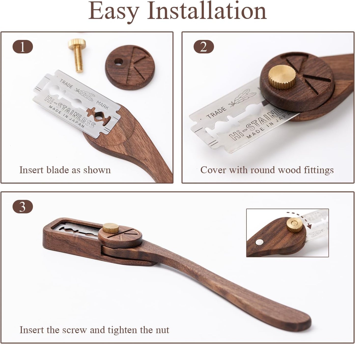 Bench Scraper & Chopper, Stainless Steel Dough Cutter with Wooden Handle, Thick Sharp Blades Pizza Bread Cutter, Multipurpose Kitchen Tool for Baking Cooking