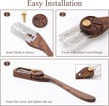 Bench Scraper & Chopper, Stainless Steel Dough Cutter with Wooden Handle, Thick Sharp Blades Pizza Bread Cutter, Multipurpose Kitchen Tool for Baking Cooking