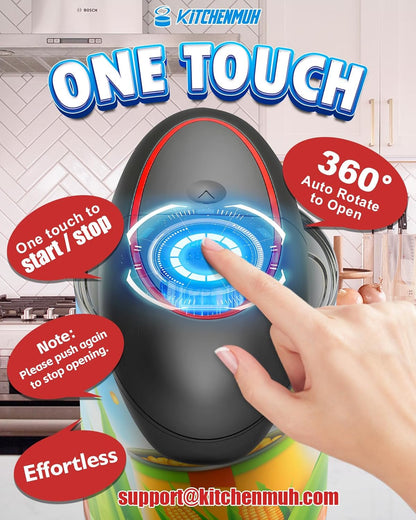One Touch Electric Can Opener Fits All Can Sizes for Seniors with Arthritis, Battery Operated Can Opener with Smooth Edge, Food Safe Kitchen Gadgets Automatic Can Opener for Kitchen