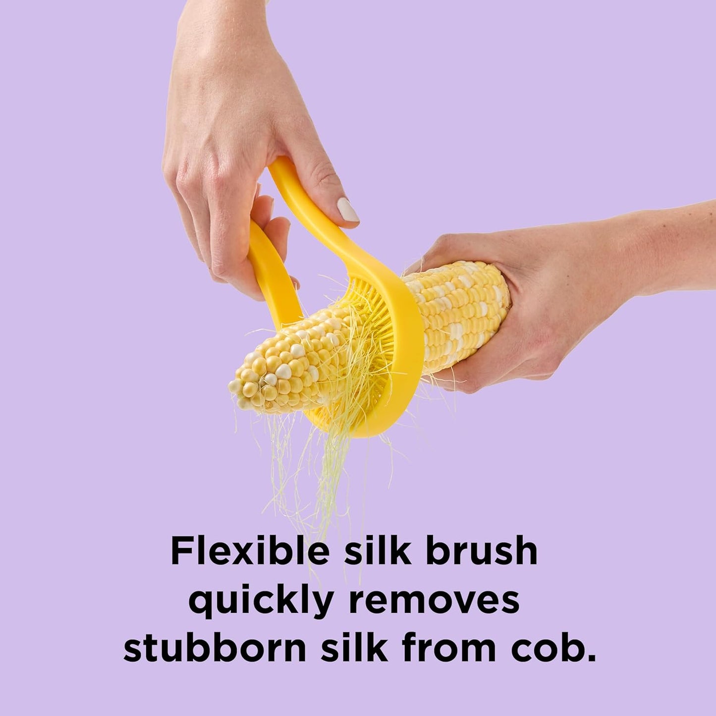 Chef’n Cob Plus Corn Stripper and Peeler for Corn on the Cob, Built-In Safety Pusher
