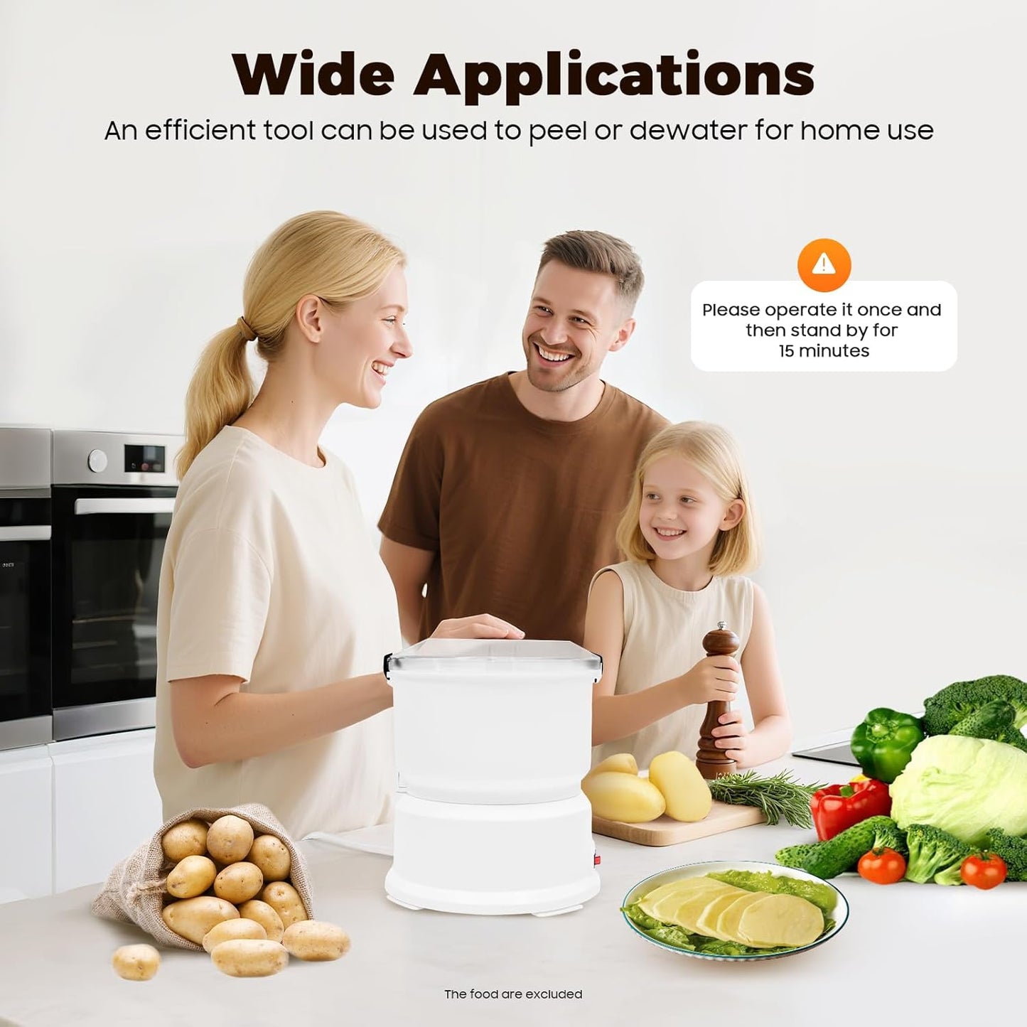 Electric Potato Peeler Machine with 2 Spare Blades, Automatic Potato Peeler Stainless Steel Swivel Vegetable Fruits Fruit Potato Peeler, Apple Paring Machine Kitchen Peeling Tool
