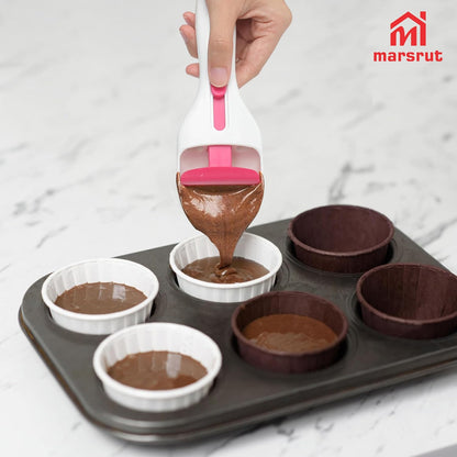 Cupcake Scoop, Batter Dispenser for Baking, Filler Spoon Tool Gadgets for Muffin, Cookie Dough, Pancakes & Cupcakes, Appliances/Supplies for Kitchen, Unique, Easy to Use, Dishwasher Safe & BPA Free
