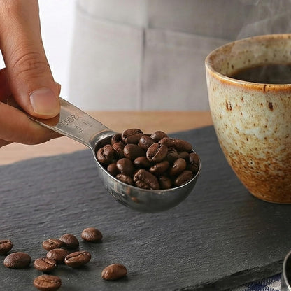 2PCS Coffee Scoop: 1 Tbsp (1/16 Cup / 0.5 Oz / 15Ml) Measuring Spoons Stainless Steel Rose Gold Set for Ground Coffee Protein Powder & Spices Short Handle Fits into Canisters