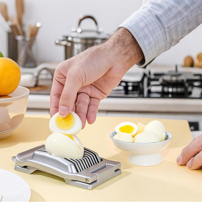 Hard-Boiled Egg Slicer, Strawberry Slicer, Stainless Steel Wire, Suitable for Hard-Boiled Eggs, Strawberries, Butter, Kiwis, Heavy-Duty Aluminum Tomato Sliver