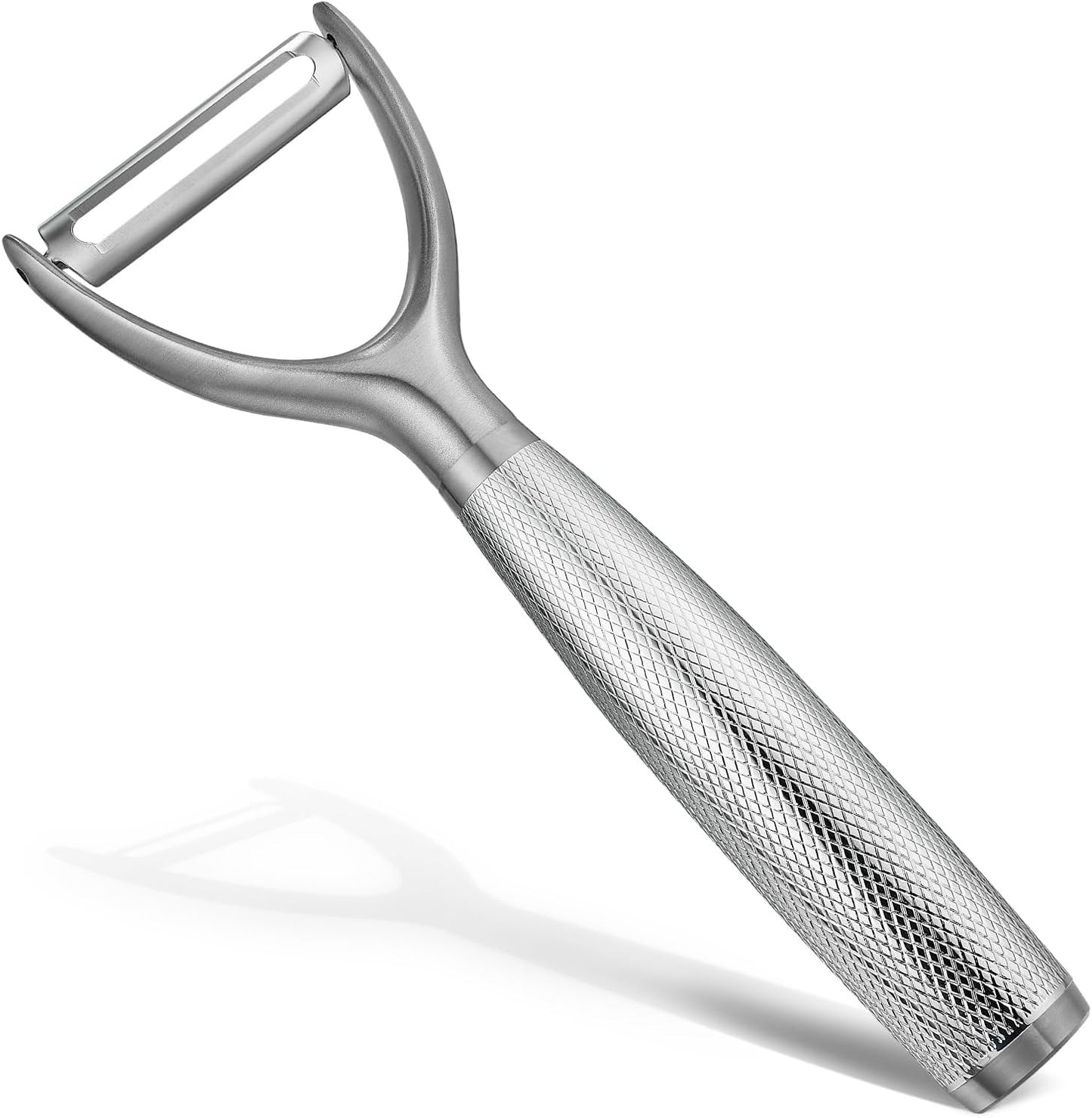 Serrated Blade Premium I Type 304 Stainless Steel Multifunctional Kitchen Peeler Real Wood Handle Ultra Sharp Blade Vegetable Potato Apple（Agarwood）