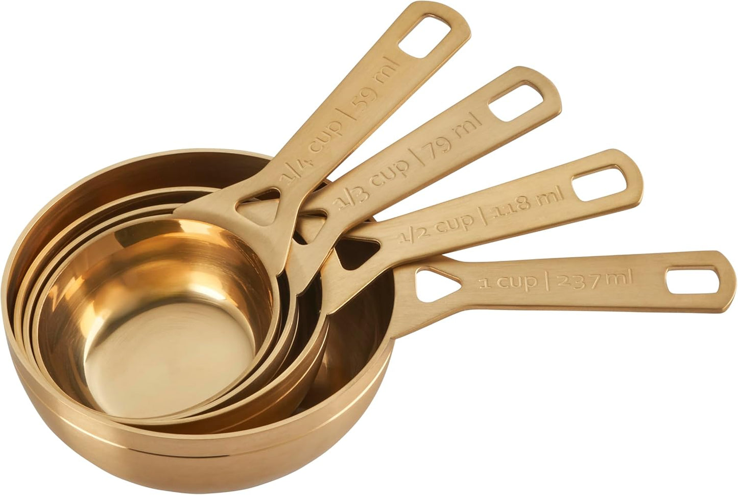 Le Creuset Measuring Spoons, Gold, Set of 5 (1/8,1/4,1/2,1Tsp,1Tb)