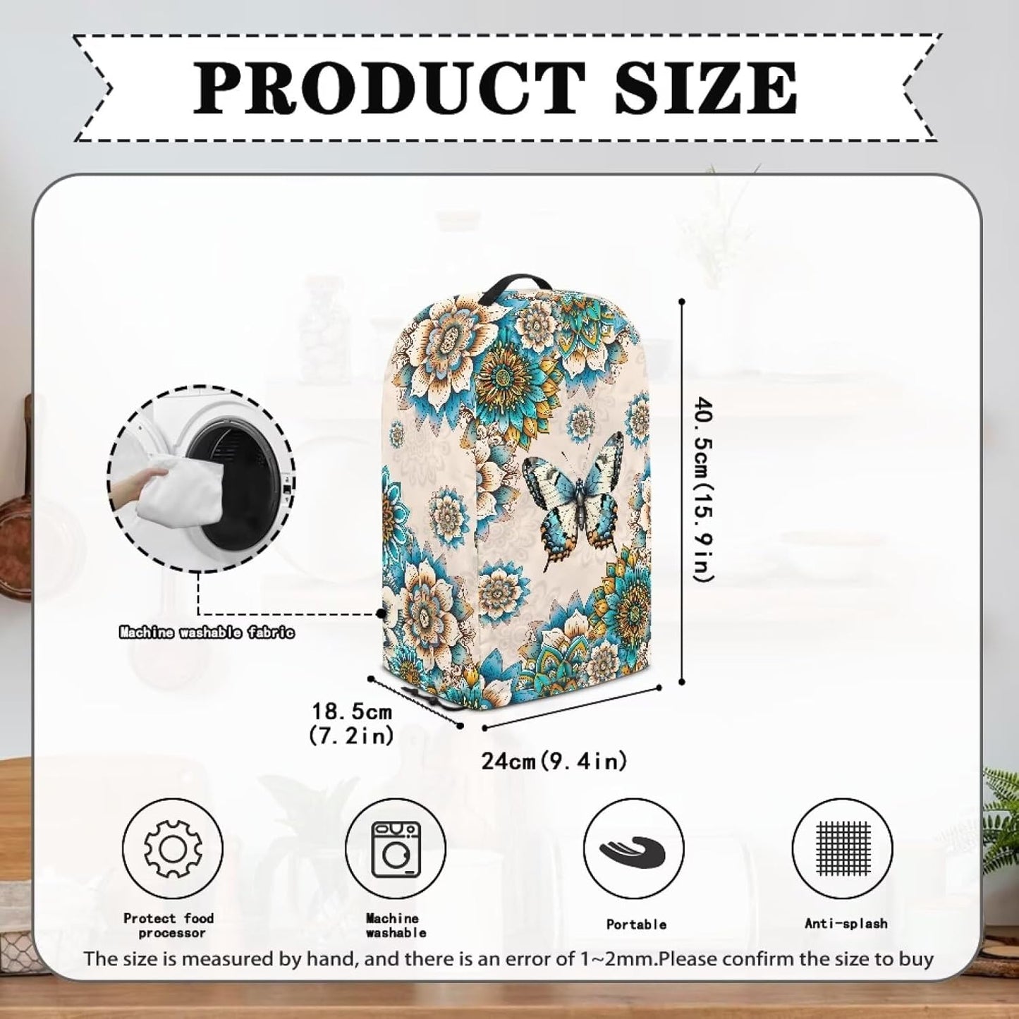Coffee Pastry Blender Dust Cover with Drawstring Field Stand Mixer or Coffee Maker Cover Anti Fingerprint Polyester Appliance for Home Kitchen Decor