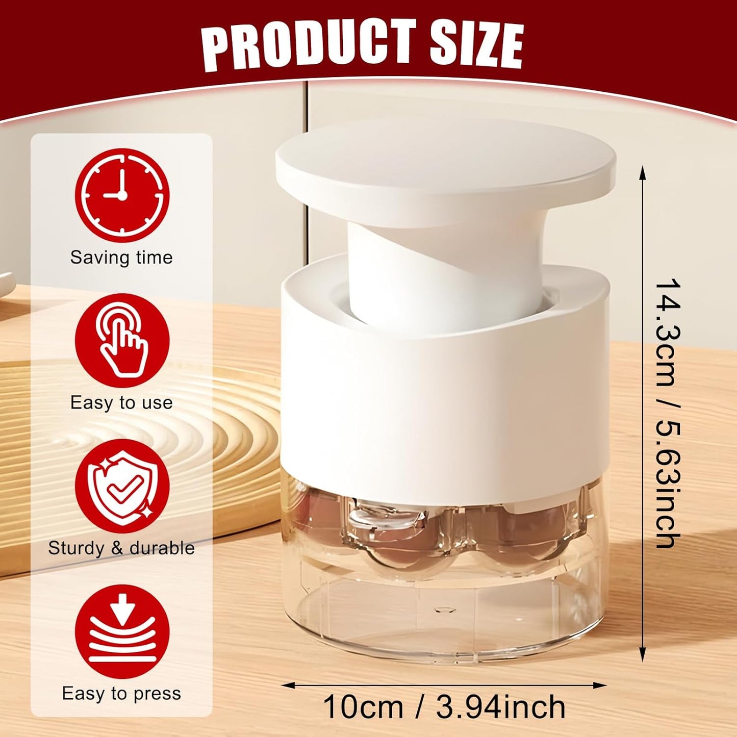 Cherry Pitter Multiple,2025 Quickly Release Multi Cherries Stoner Pitter,7-Hole Push Button Cherr'y Core Pit'ter Tool with Splatter Protector,Pit Seed Remover for Making Cherry Jam, Black