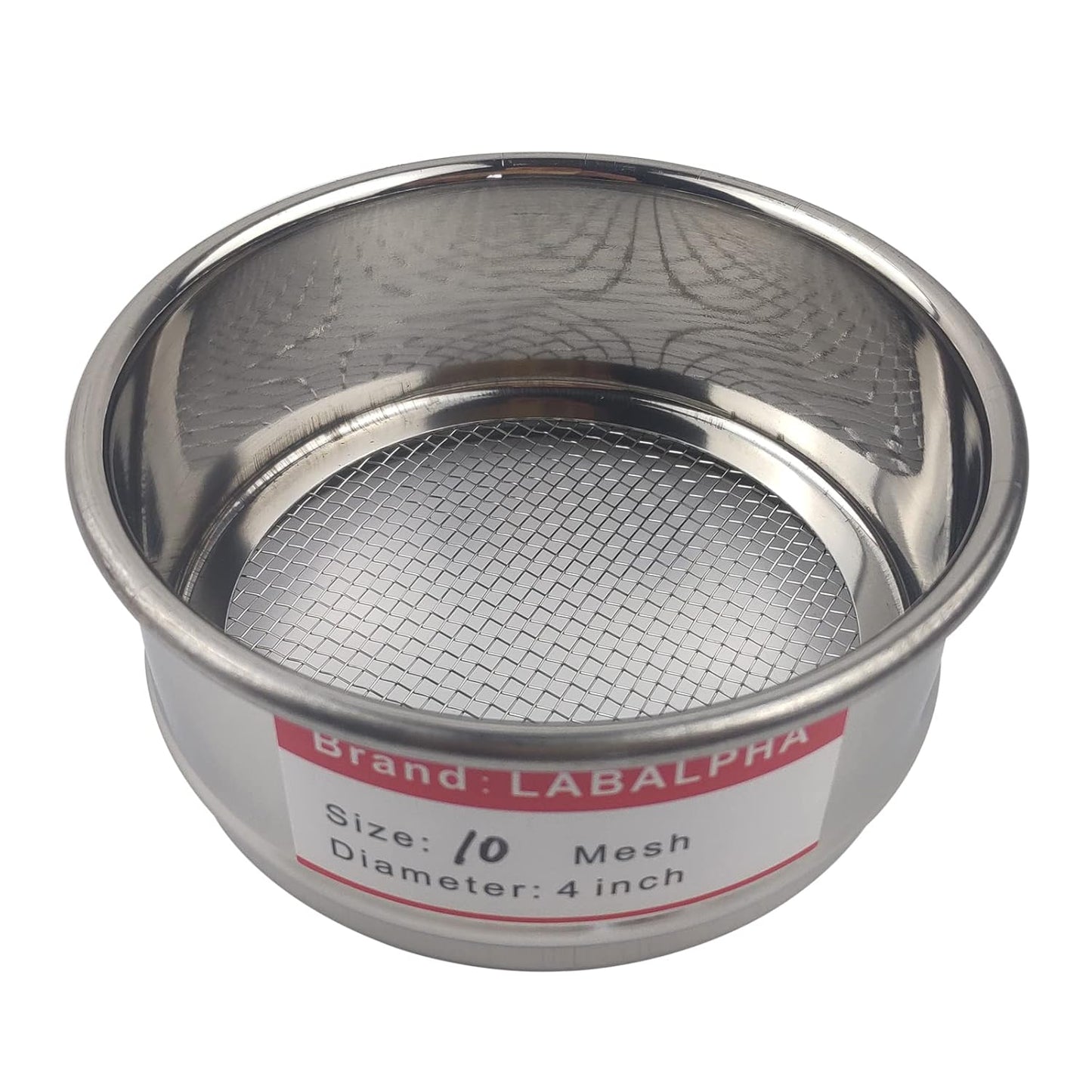 LABALPHA 70 Mesh Lab Sieves, Test Sieve #70 Mesh, 4'' Diameter, 304 Stainless Steel Wire Cloth (0.22mm)