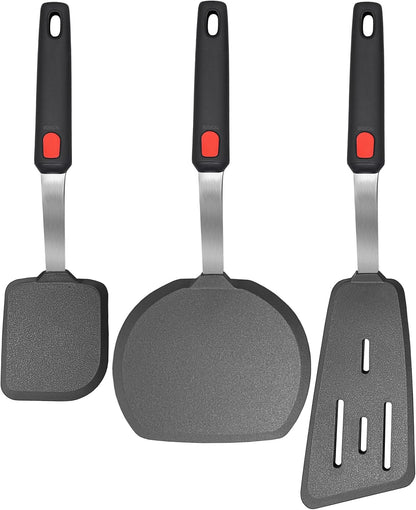 Mixed 5 Piece Silicone Spatula Set, 600F Heat-Resistant No-Melt Rubber Spatula Handle and Blade - Kitchen Cooking Utensils for Nonstick Cookware, Spatula Turner for Egg,Pancake,Burger- Dishwasher Safe