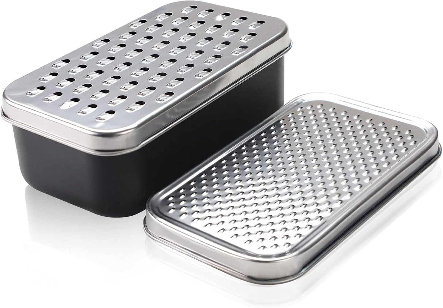 Cheese Grater with Container, Stainless Steel Cheese Shredder, Multifunctional Box Grater, Graters for Kitchen to Shredding Vegetable, Fruits