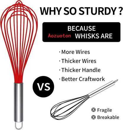 Danish Dough Whisk Stainless Steel Dough Hook Dutch Whisk for Sourdough Bread Dough Mixer Hand Wooden Handle Kitchen Whisking Mixing Tool Bread Making Tools and Supplies (3 Pack Black)